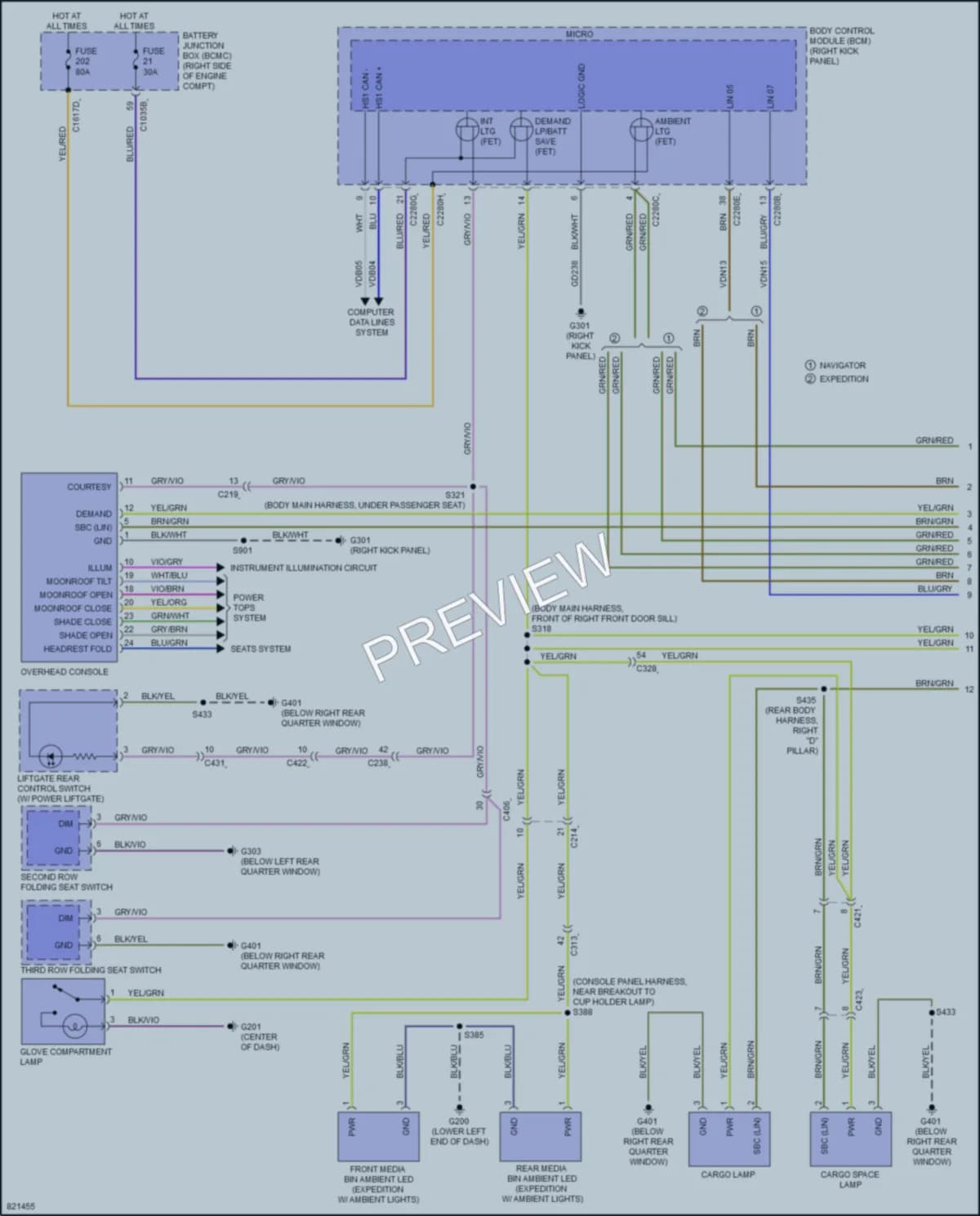 2023 Lincoln NavigatorL Interior Lights wiring diagram preview