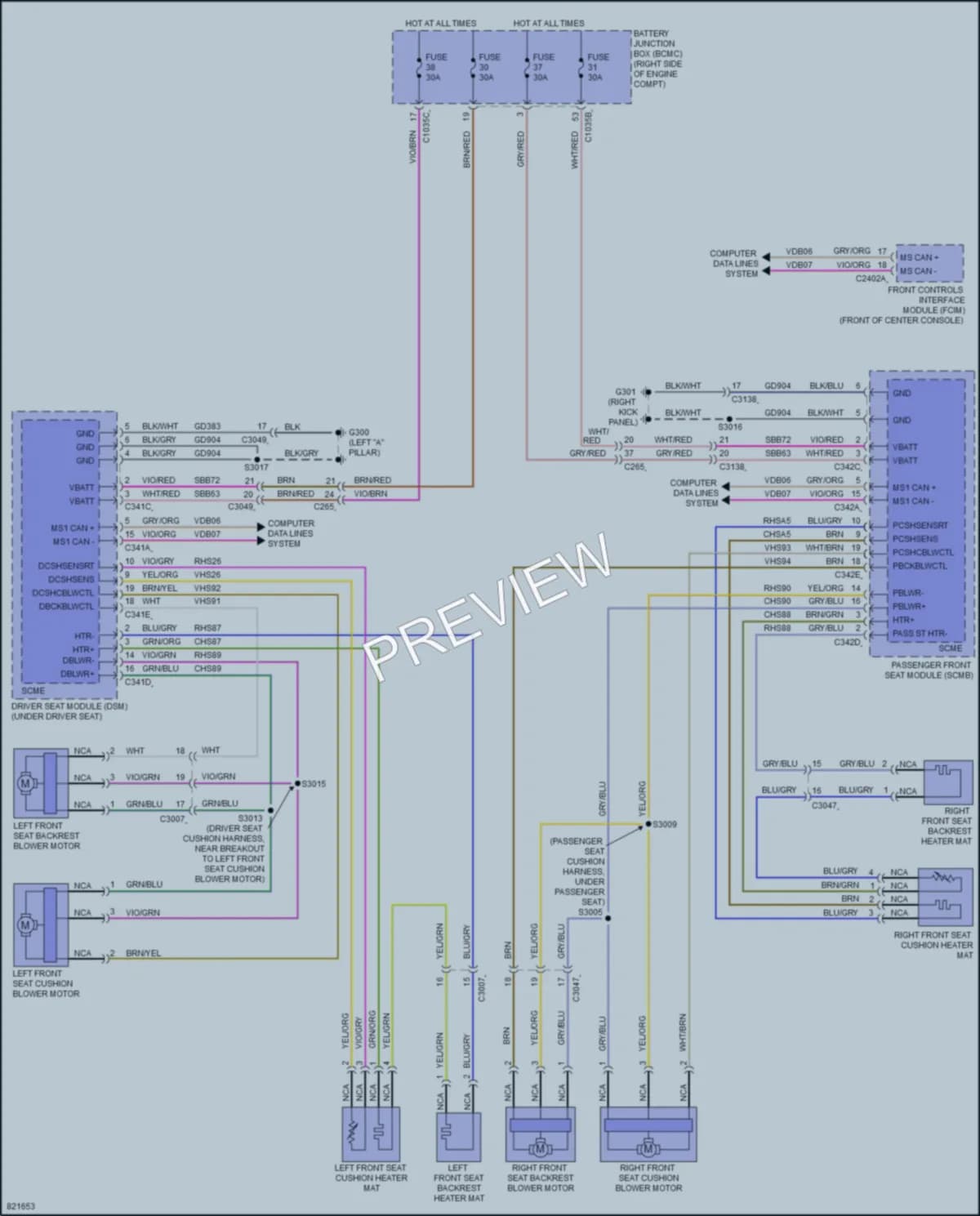 2023 Lincoln NavigatorL Power Seats wiring diagram preview