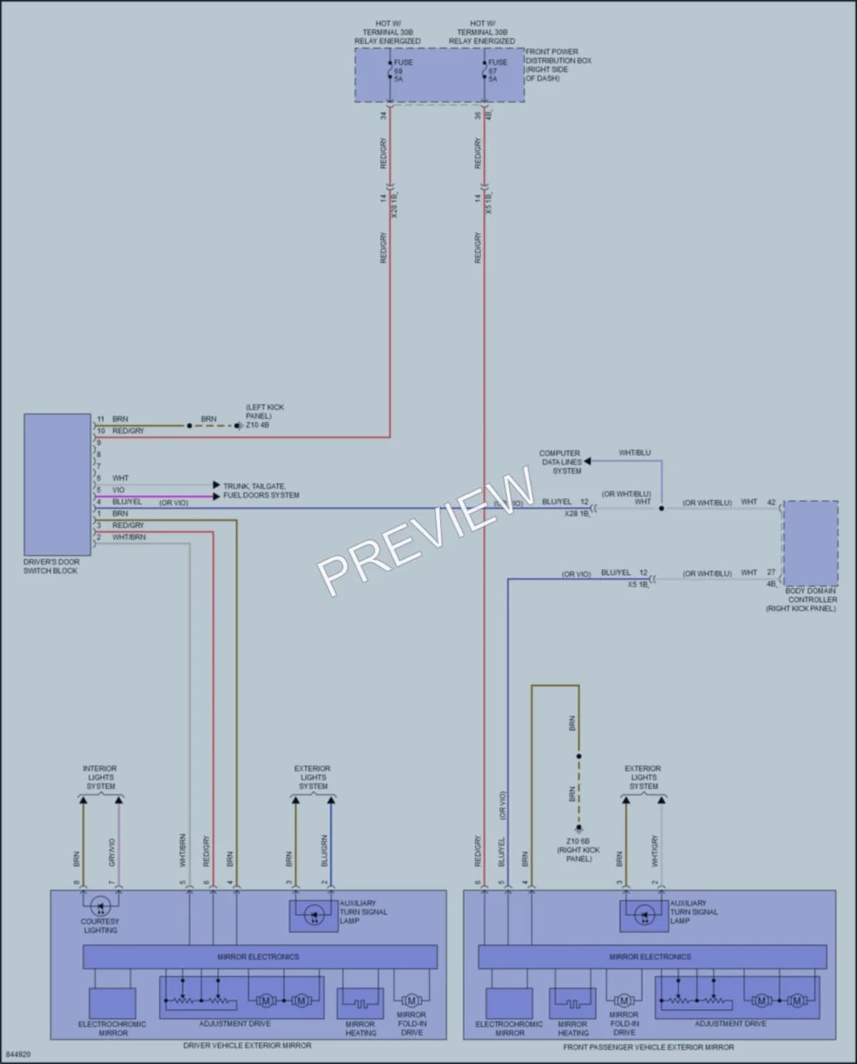 2023 MINI Cooper Memory Systems wiring diagram preview
