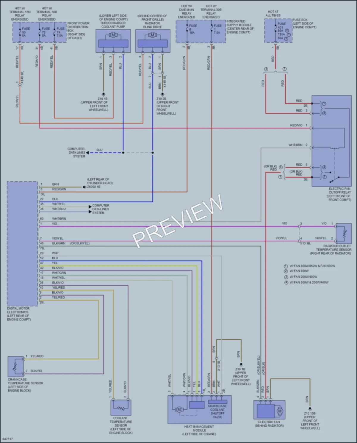2023 MINI CooperCountryman Cooling Fan wiring diagram preview