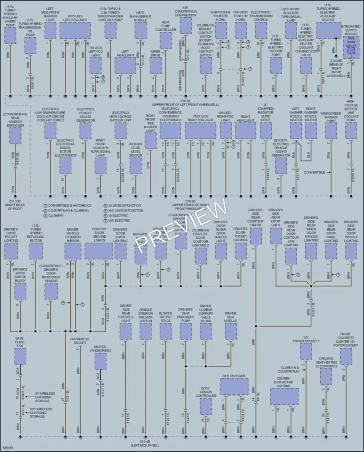 2023 MINI CooperCountryman Ground Distribution wiring diagram preview