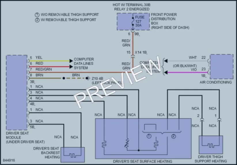 2023 MINI CooperCountryman Power Seats wiring diagram preview