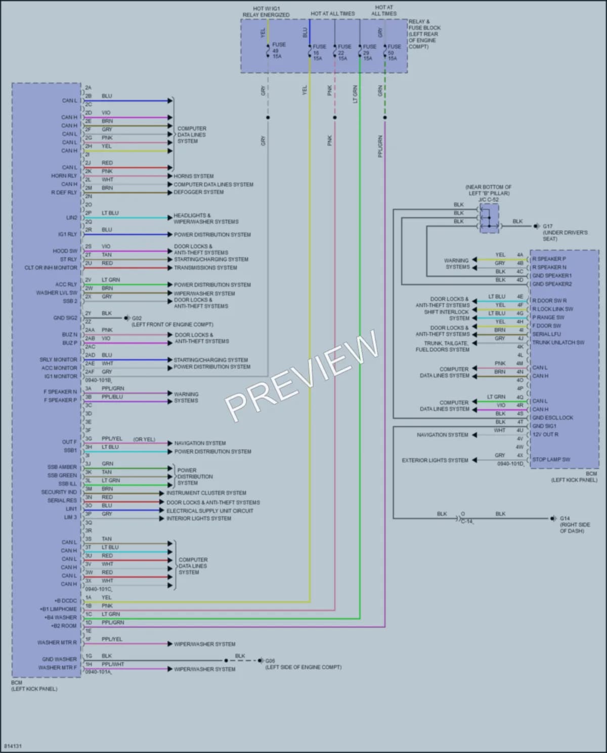 2023 Mazda 3 Body Control Modules wiring diagram preview