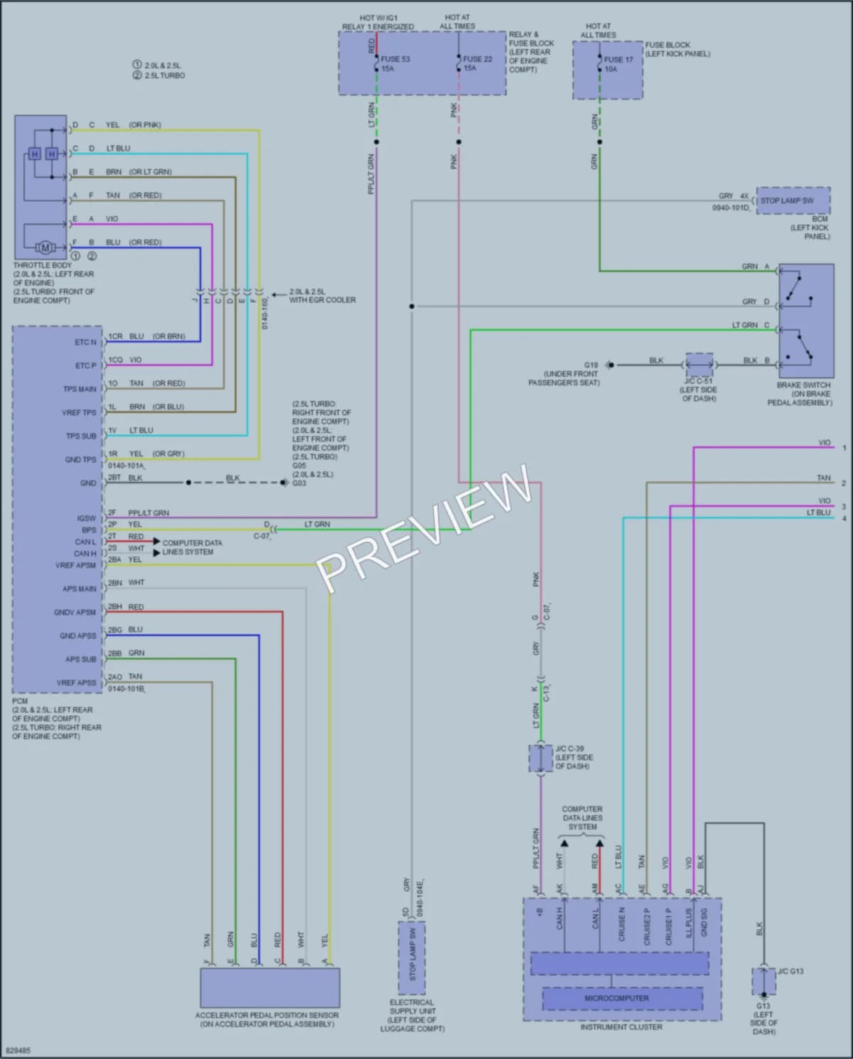 2023 Mazda 3 Cruise Control wiring diagram preview