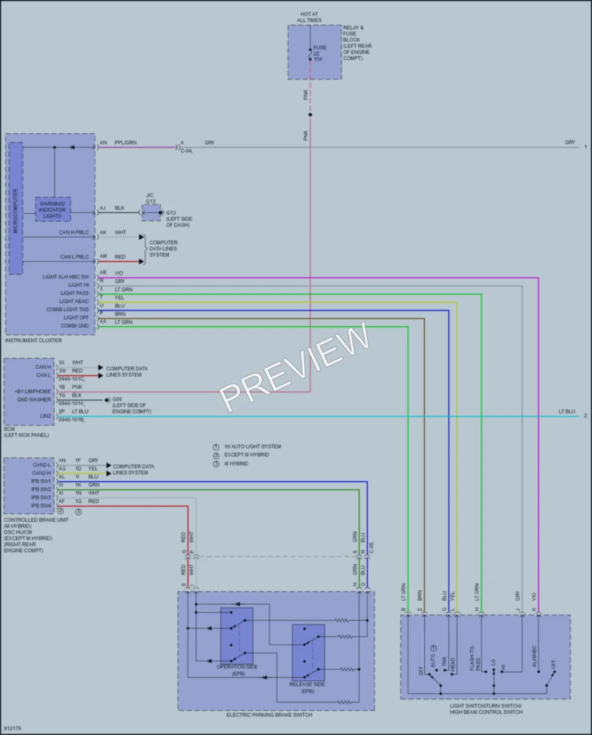 2023 Mazda 3 Headlights wiring diagram preview