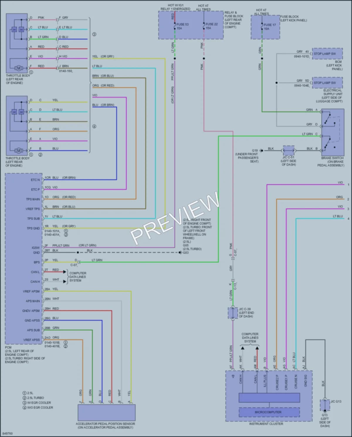 2023 Mazda CX30 Cruise Control wiring diagram preview
