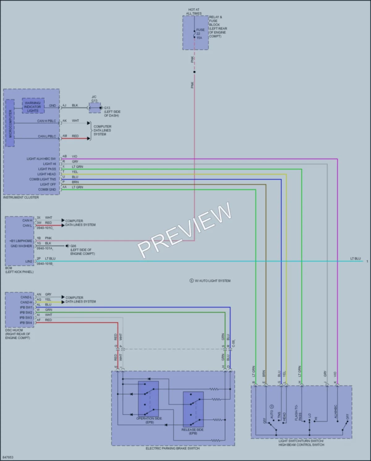 2023 Mazda CX30 Headlights wiring diagram preview