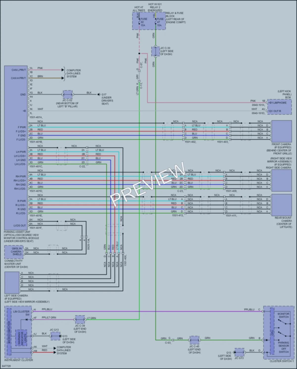 2023 Mazda CX30 Navigation wiring diagram preview