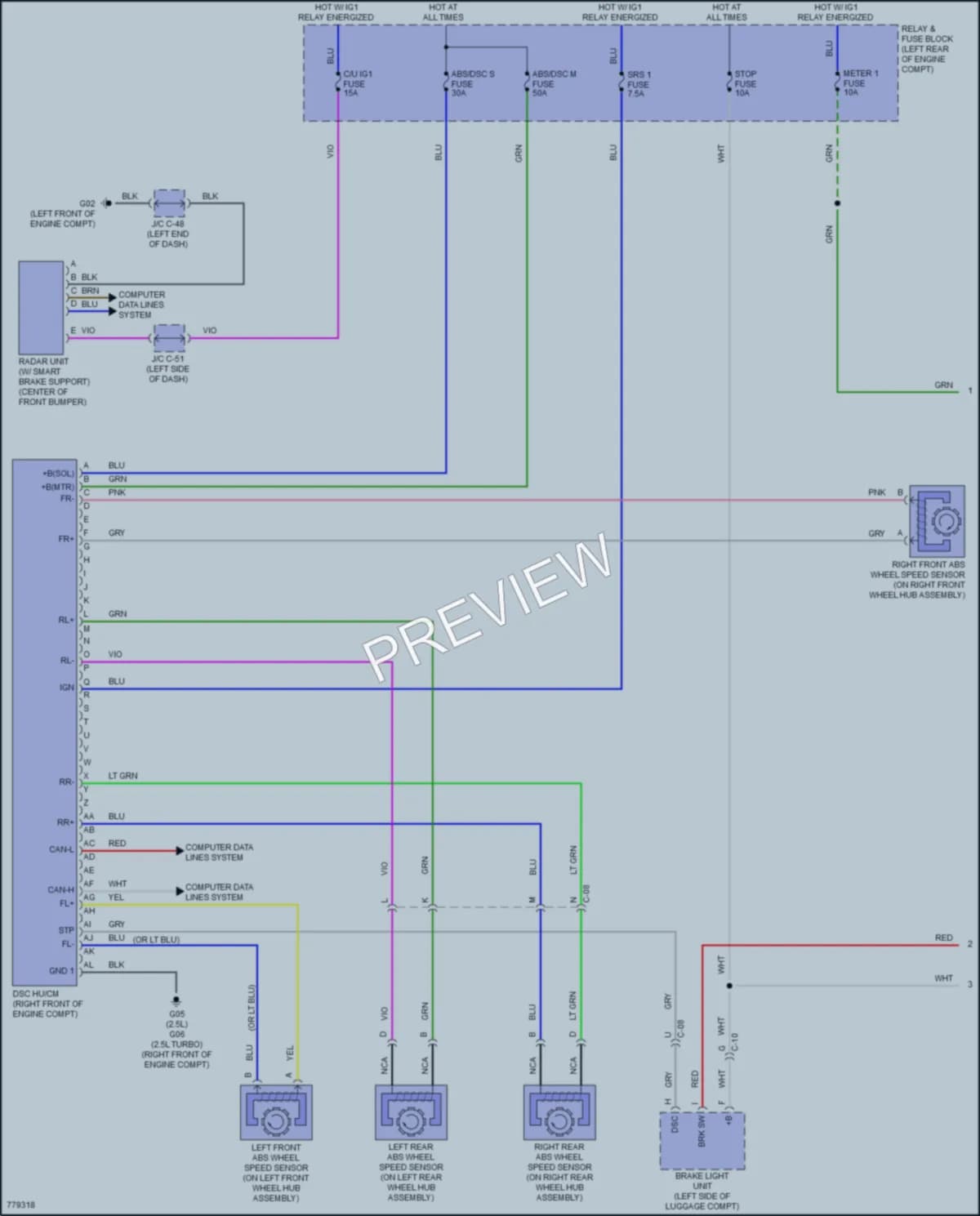 2023 Mazda CX5 Anti Lock Brakes wiring diagram preview