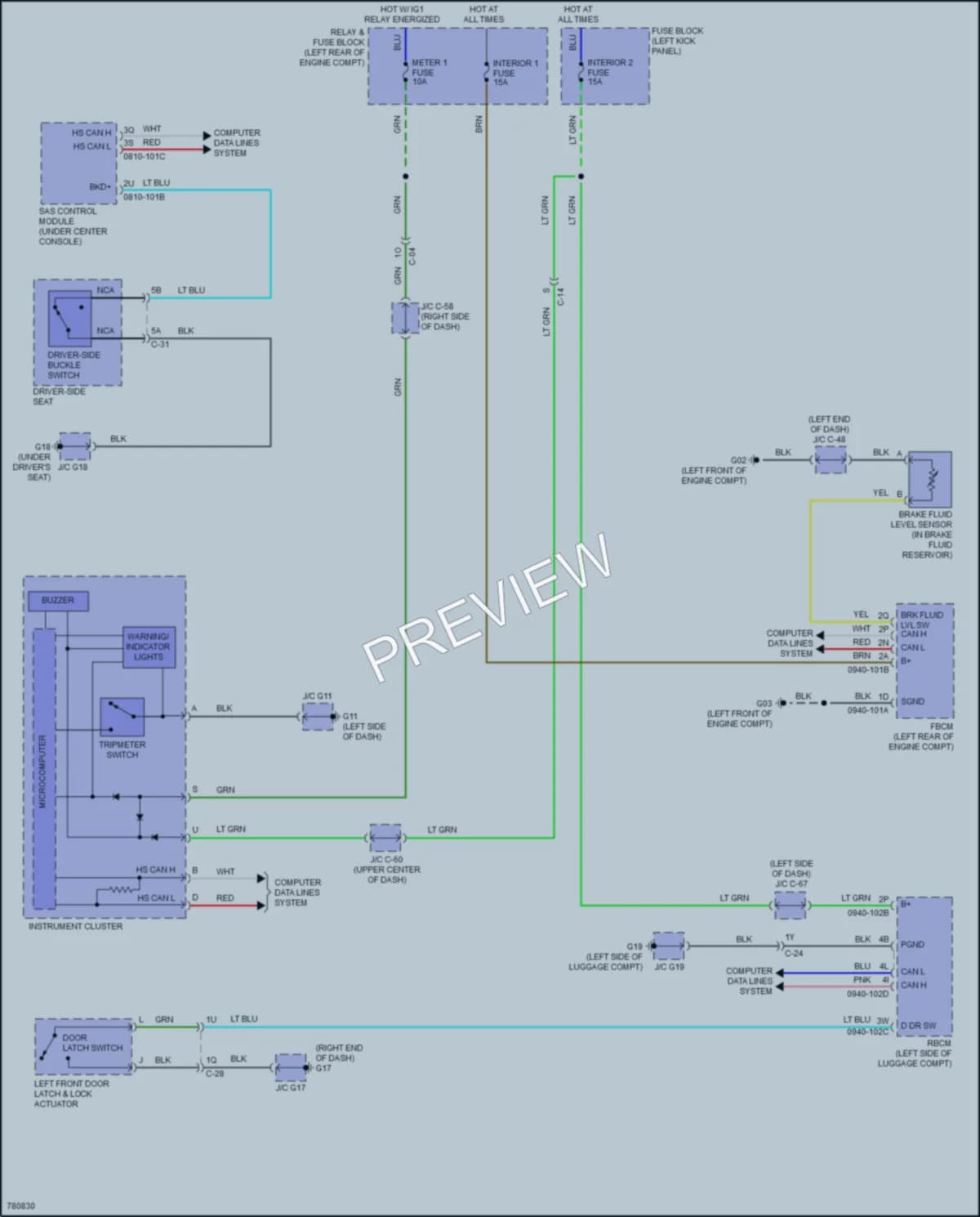 2023 Mazda CX5 Warning Systems wiring diagram preview
