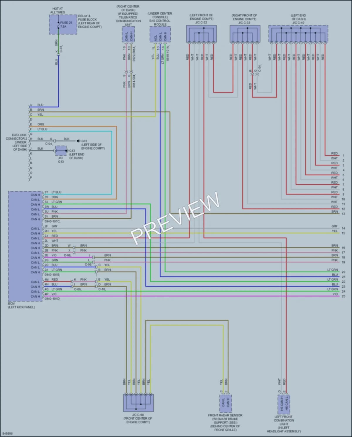 2023 Mazda CX50 Computer Data Lines wiring diagram preview