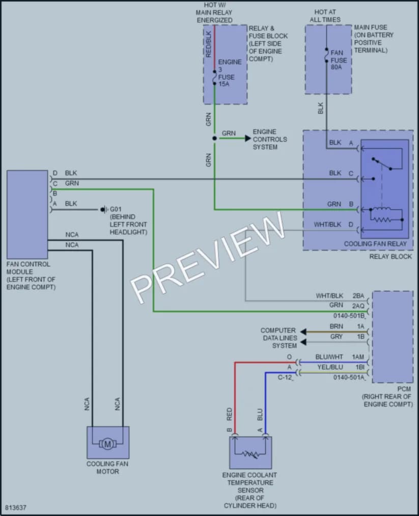 2023 Mazda CX9 Cooling Fan wiring diagram preview
