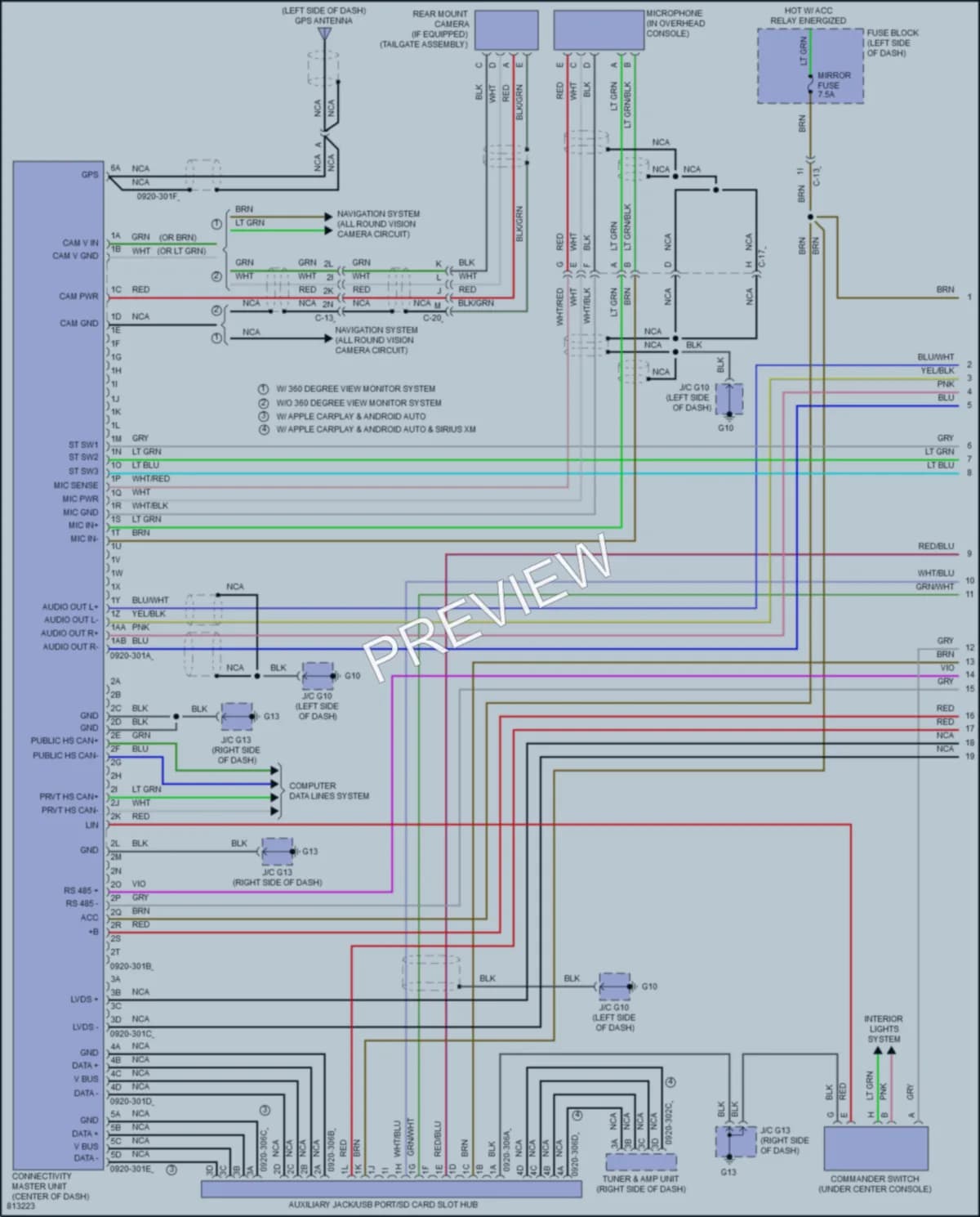 2023 Mazda CX9 Radio wiring diagram preview
