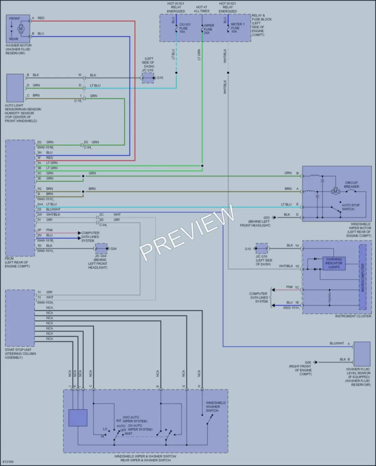 2023 Mazda CX9 Wiper Washer wiring diagram preview