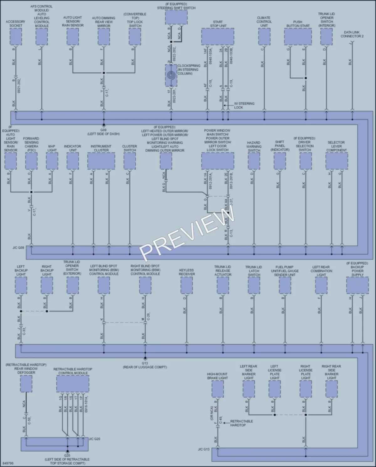 2023 Mazda MX5Miata Ground Distribution wiring diagram preview