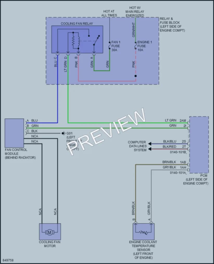 2023 Mazda MX5MiataRF Cooling Fan wiring diagram preview
