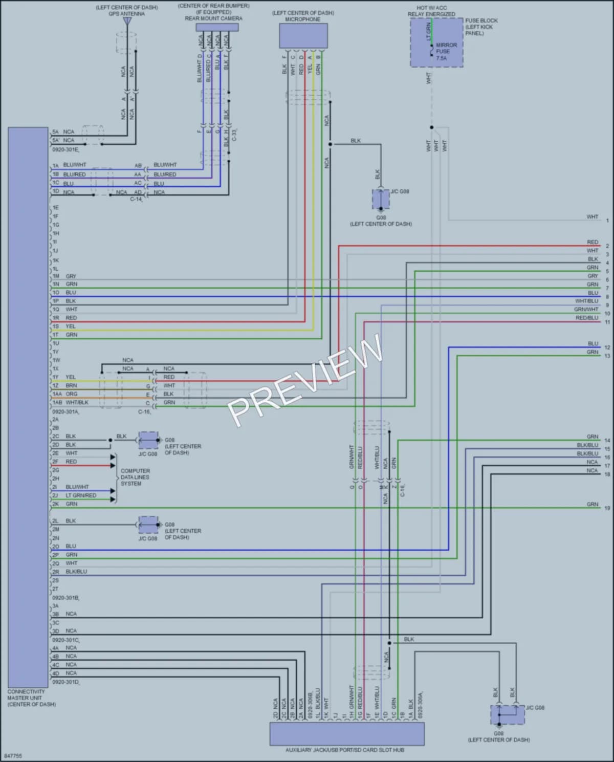 2023 Mazda MX5MiataRF Radio wiring diagram preview