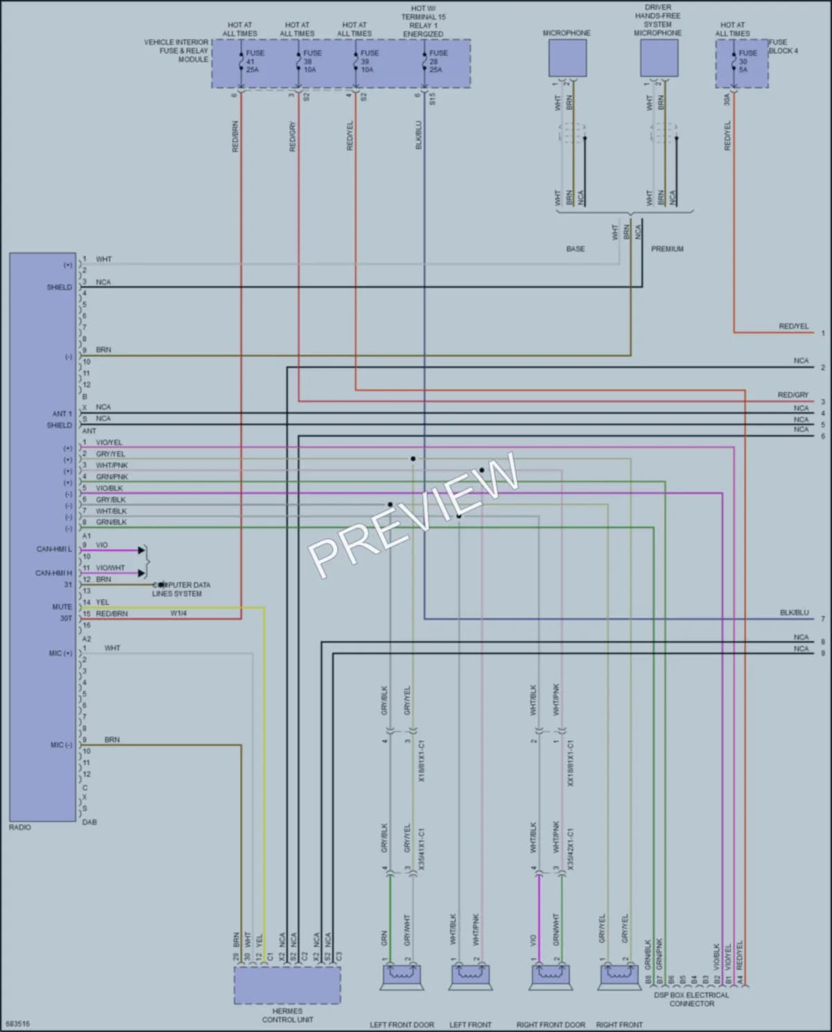 2023 MercedesBenz 3500XDSprinter Radio wiring diagram preview