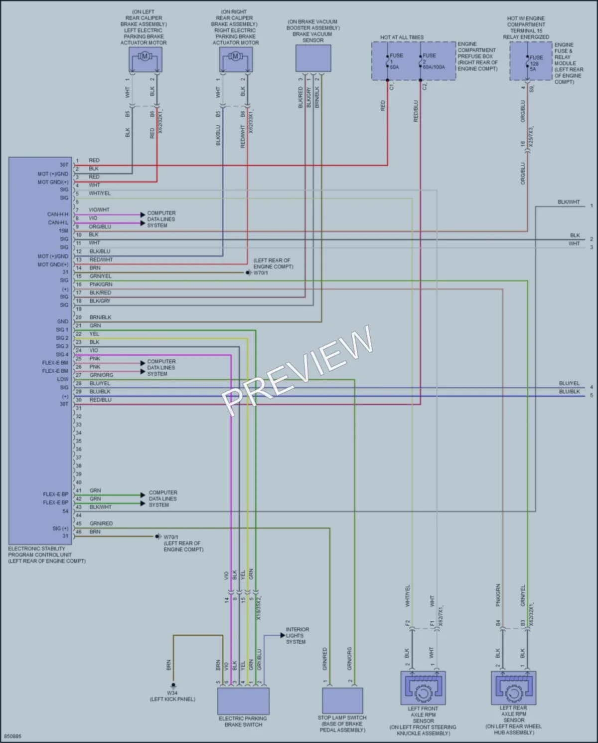 2023 MercedesBenz C300 Anti Lock Brakes wiring diagram preview