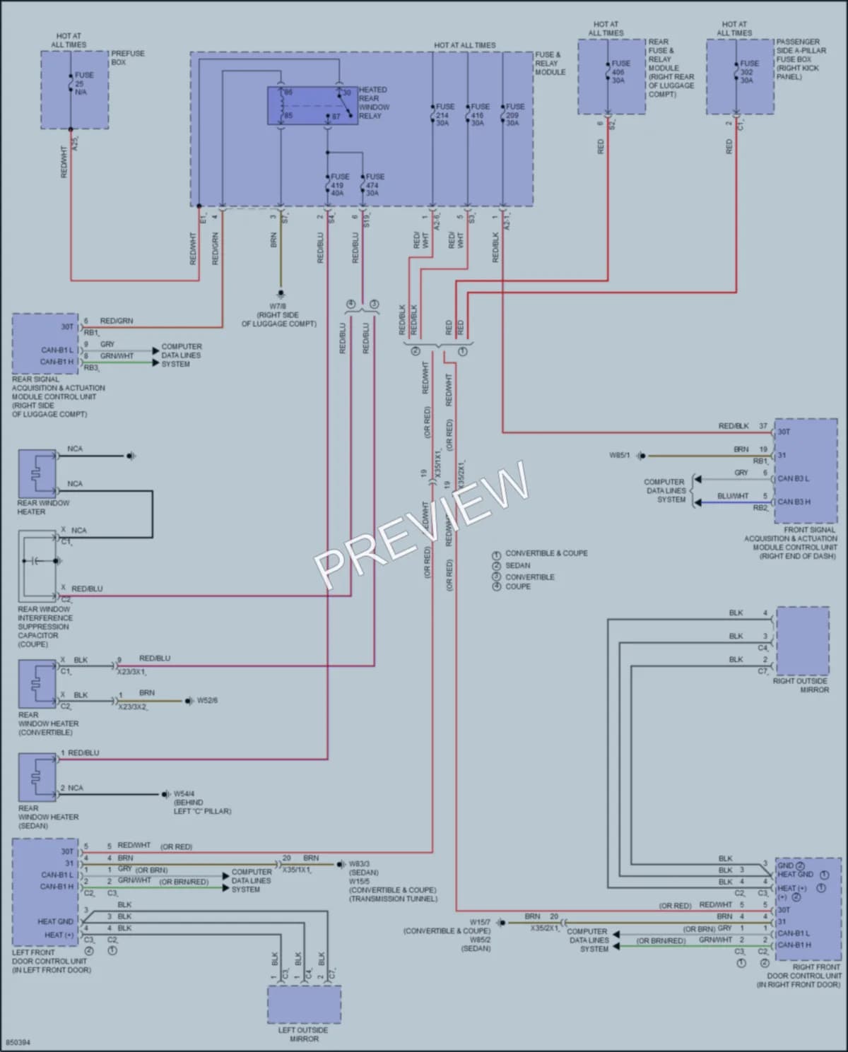 2023 MercedesBenz C300 Defoggers wiring diagram preview