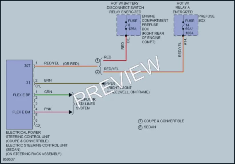 2023 MercedesBenz C300 Electronic Power Steering wiring diagram preview