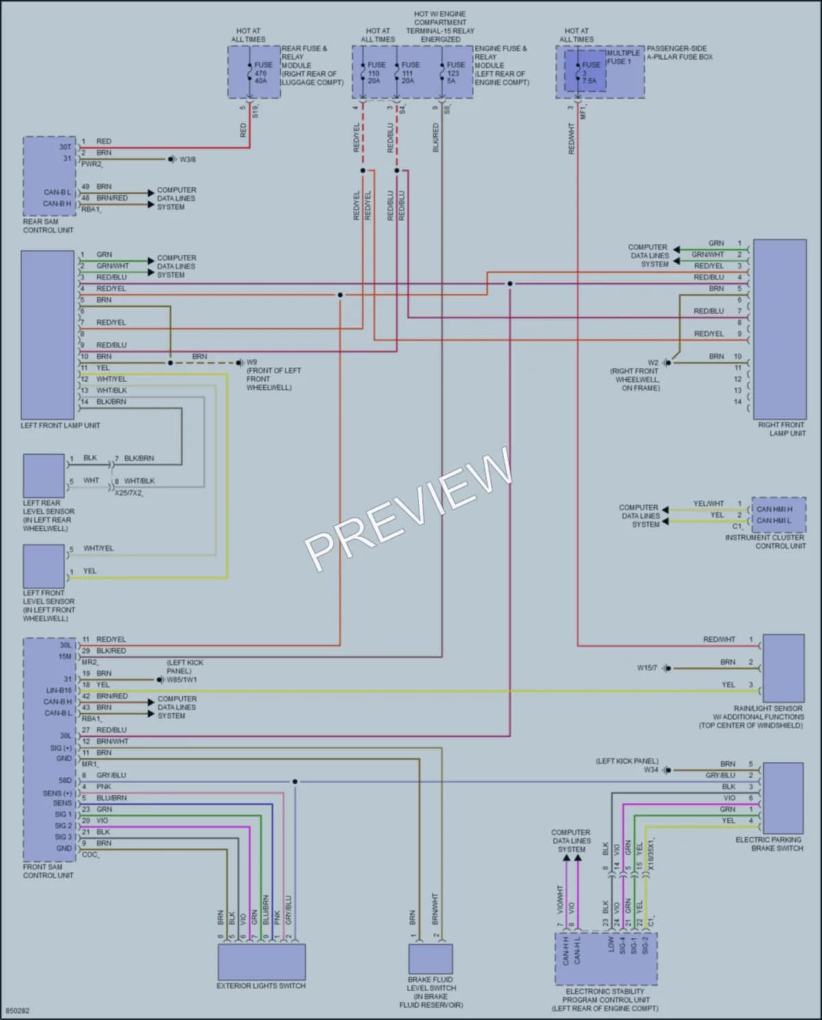 2023 MercedesBenz C300 Headlights wiring diagram preview