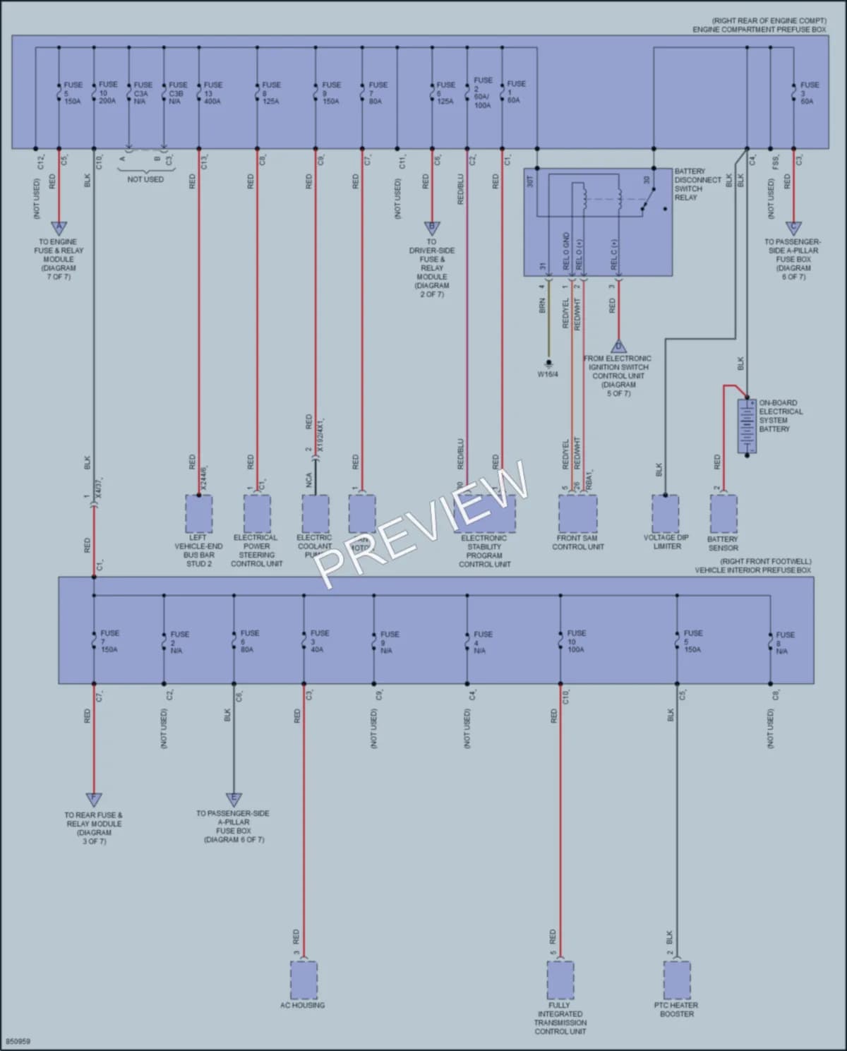 2023 MercedesBenz C300 Power Distribution wiring diagram preview