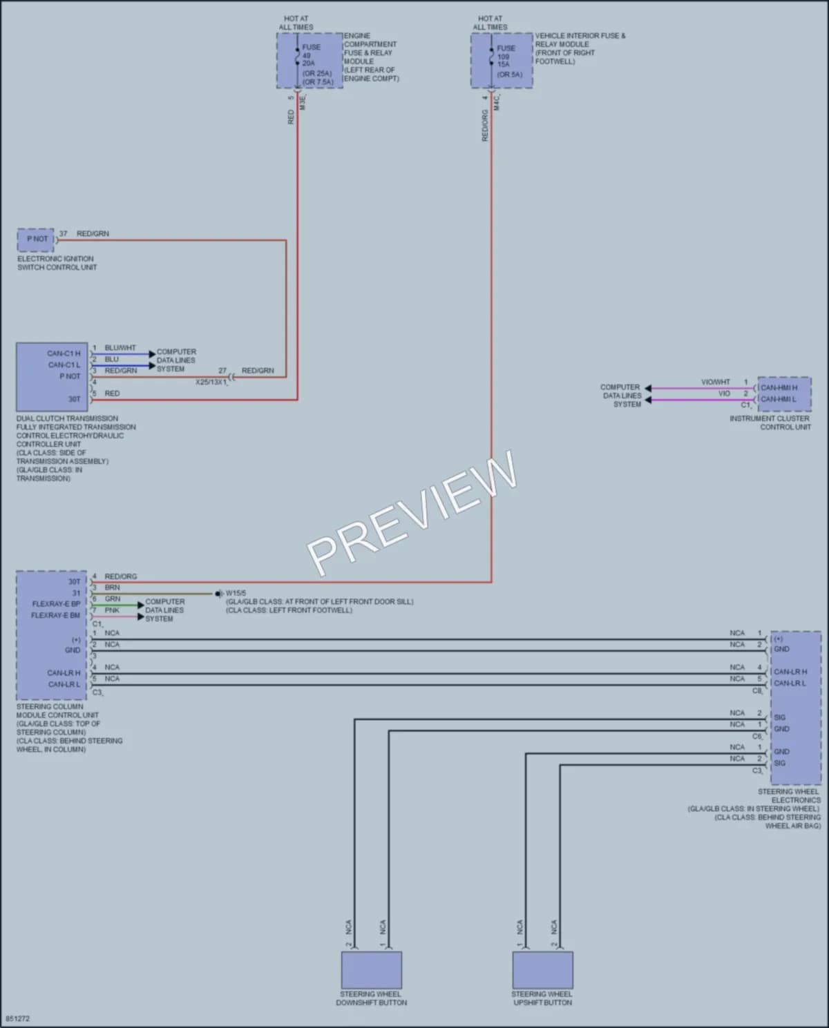 2023 MercedesBenz CLA250 Transmission wiring diagram preview