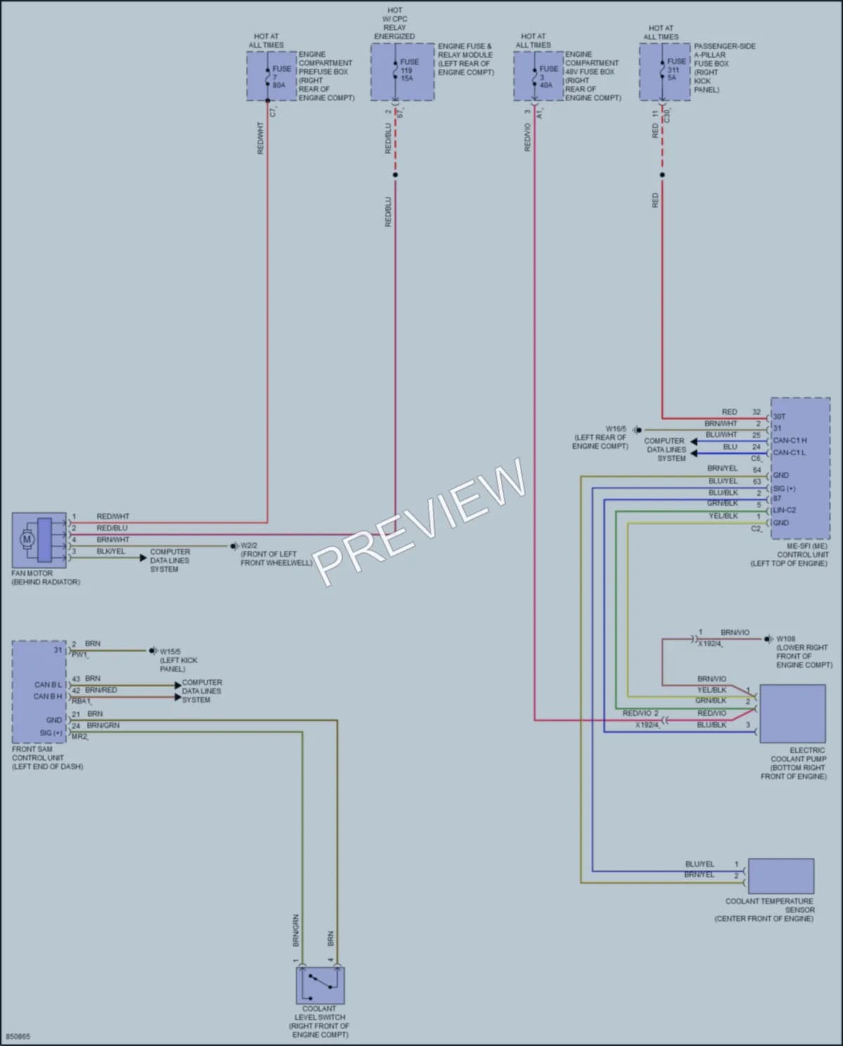 2023 MercedesBenz CLS450 Cooling Fan wiring diagram preview