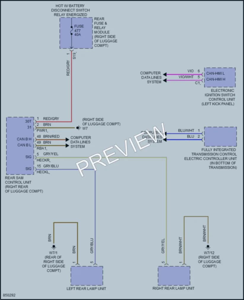 2023 MercedesBenz CLS450 Exterior Lights wiring diagram preview
