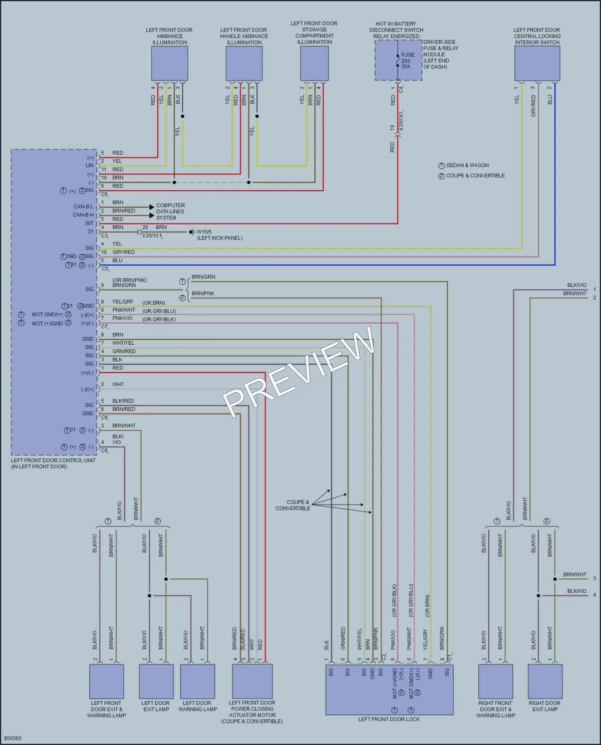 2023 MercedesBenz E350 Anti Theft wiring diagram preview