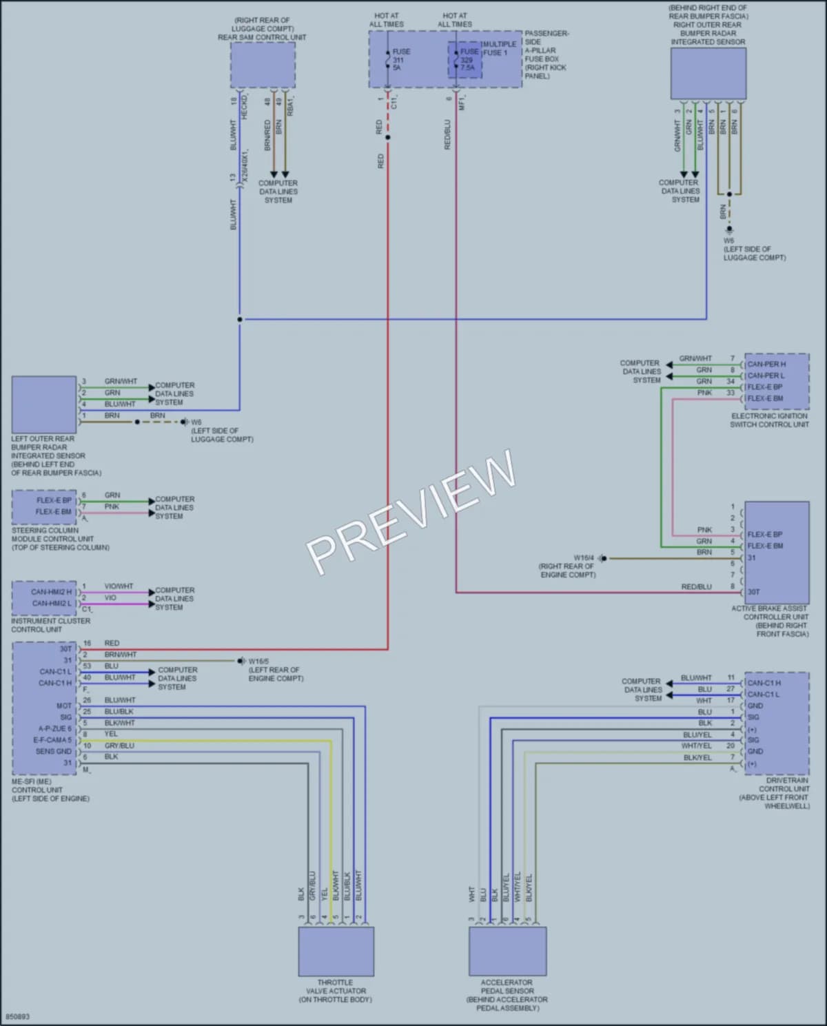 2023 MercedesBenz E350 Cruise Control wiring diagram preview