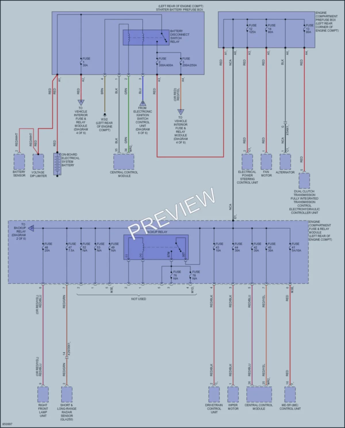 2023 MercedesBenz GLB250 Power Distribution wiring diagram preview