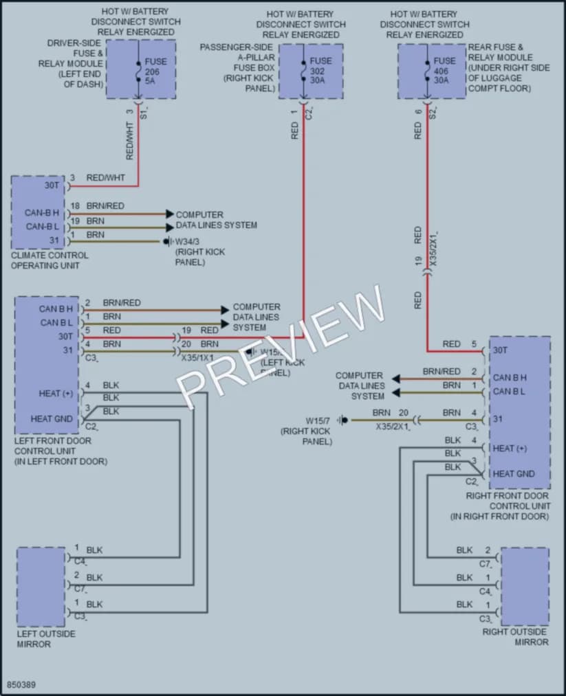2023 MercedesBenz GLC300 Defoggers wiring diagram preview