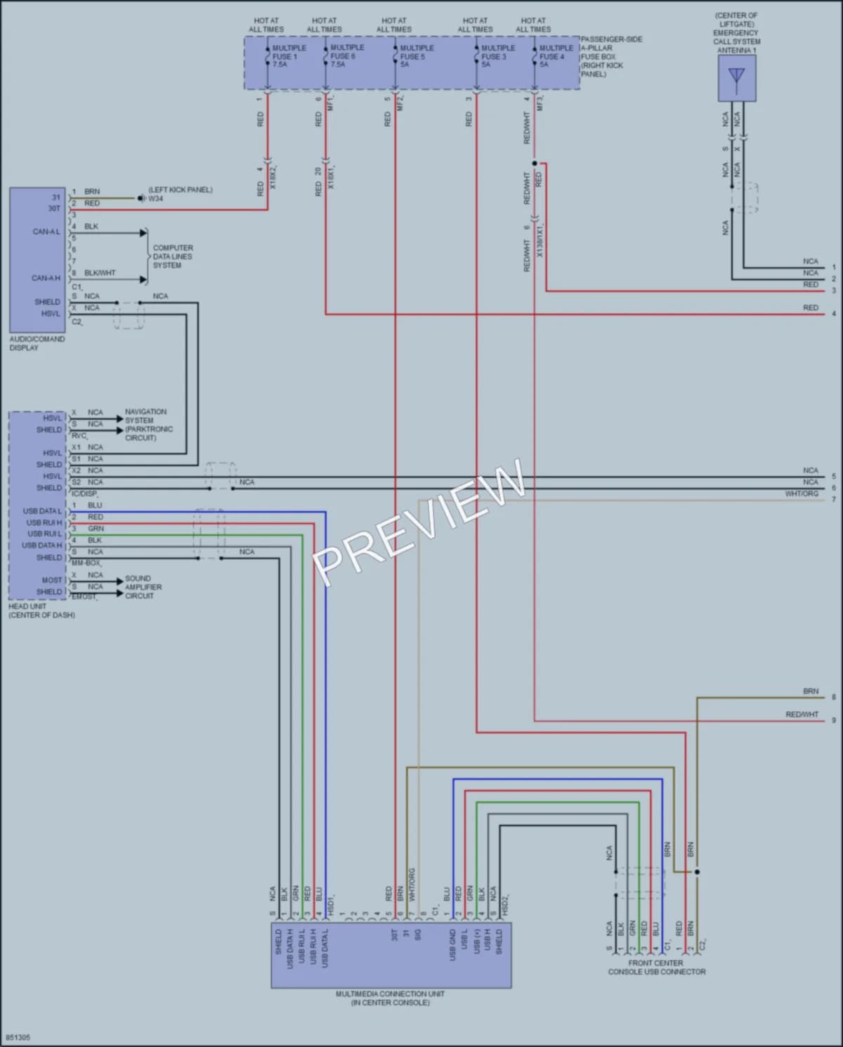 2023 MercedesBenz GLC300 Radio wiring diagram preview