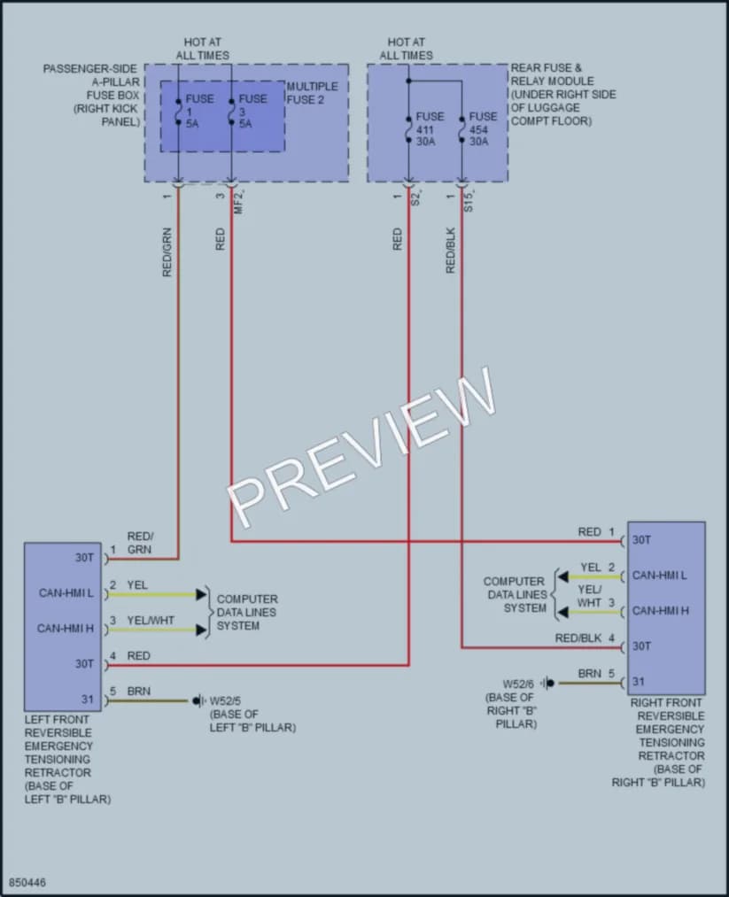 2023 MercedesBenz GLC300 Supplemental Restraints wiring diagram preview