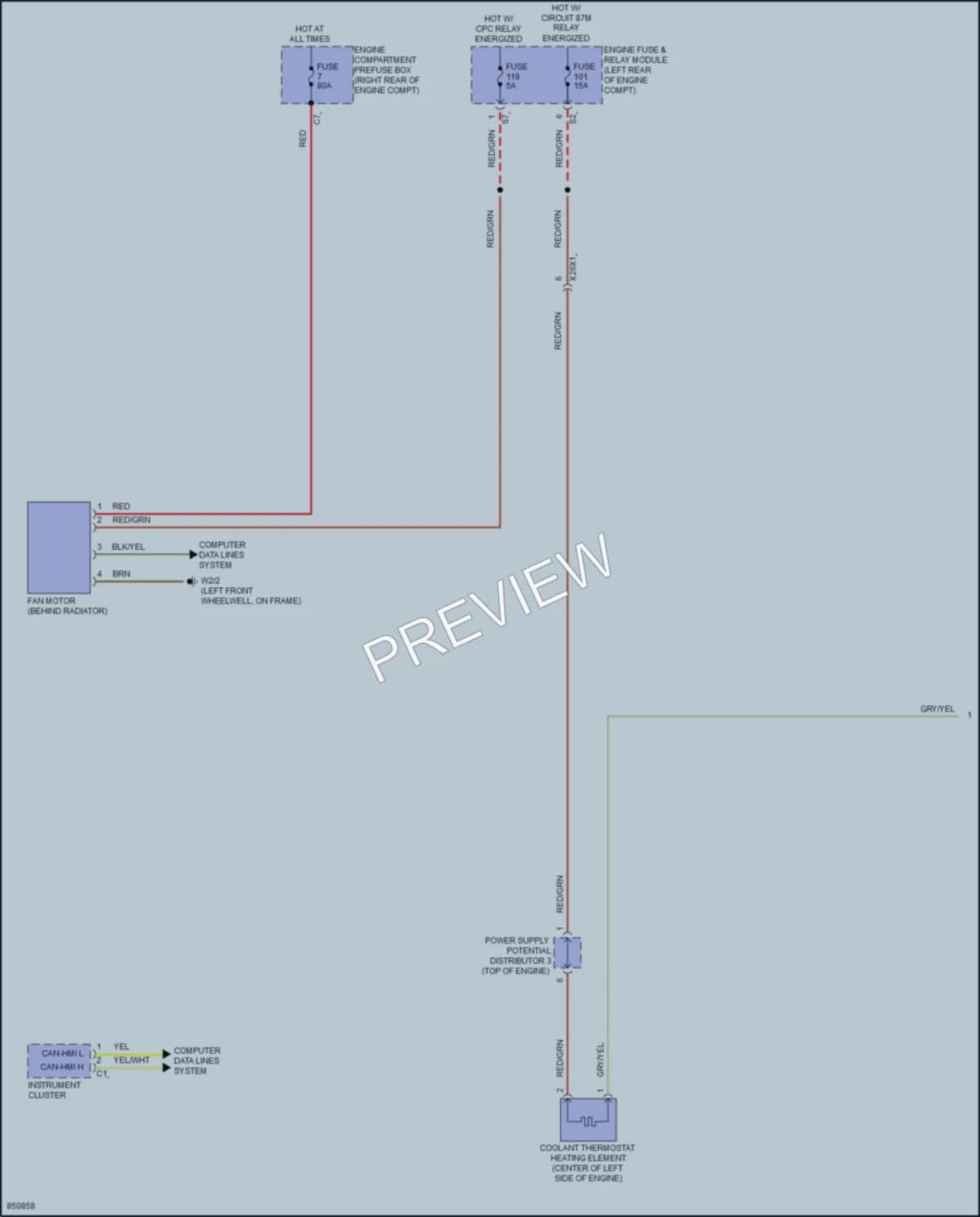 2023 MercedesBenz GLC300Coupe Cooling Fan wiring diagram preview