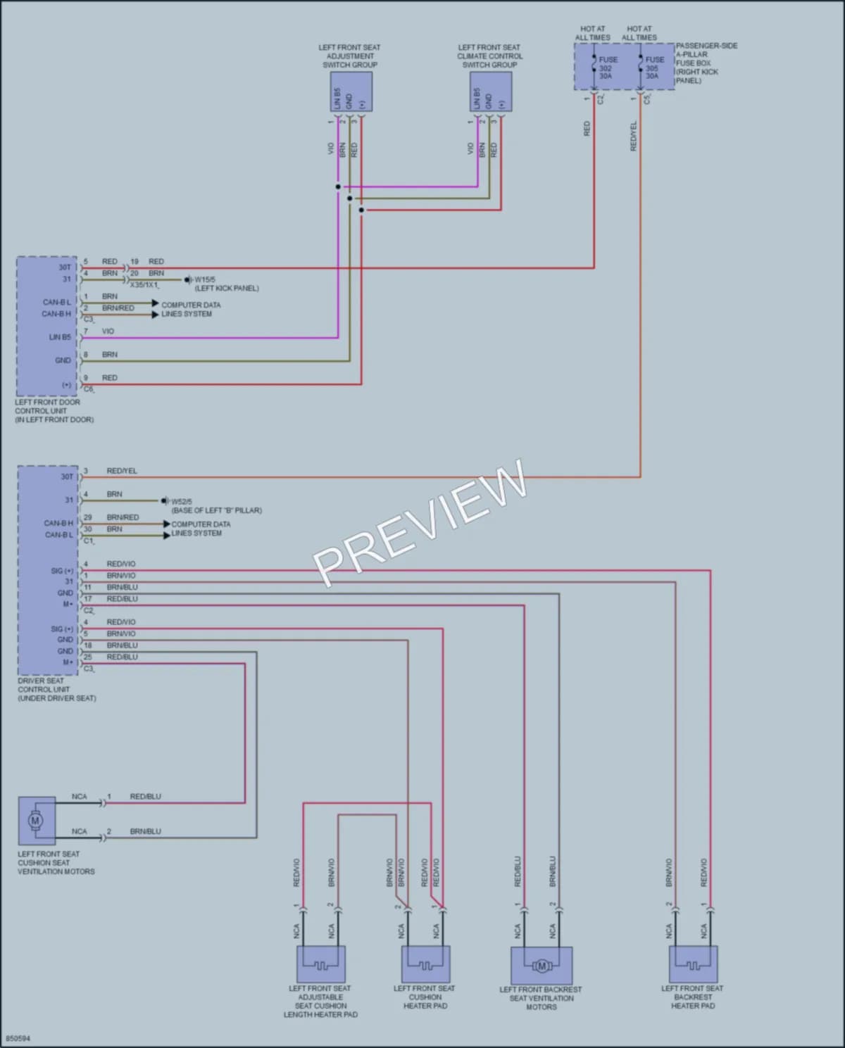 2023 MercedesBenz GLC300Coupe Power Seats wiring diagram preview