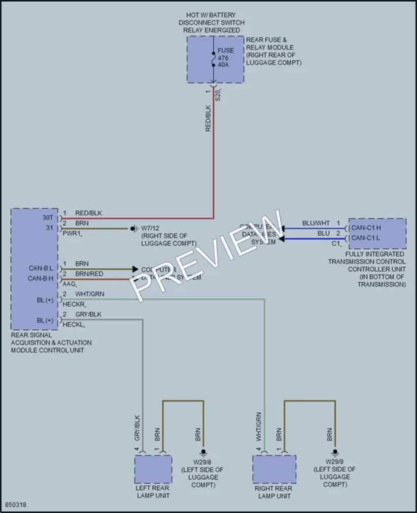 2023 MercedesBenz GLE350 Exterior Lights wiring diagram preview