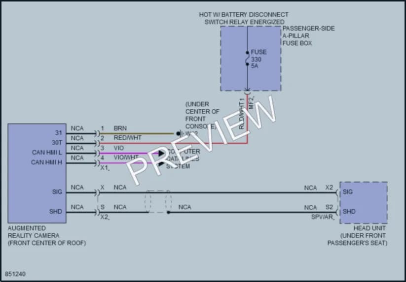 2023 MercedesBenz GLE350 Navigation wiring diagram preview