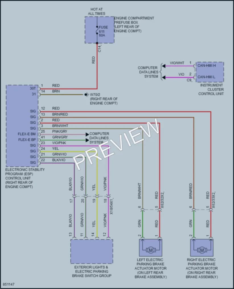2023 MercedesBenz GLE350 Shift Interlock wiring diagram preview