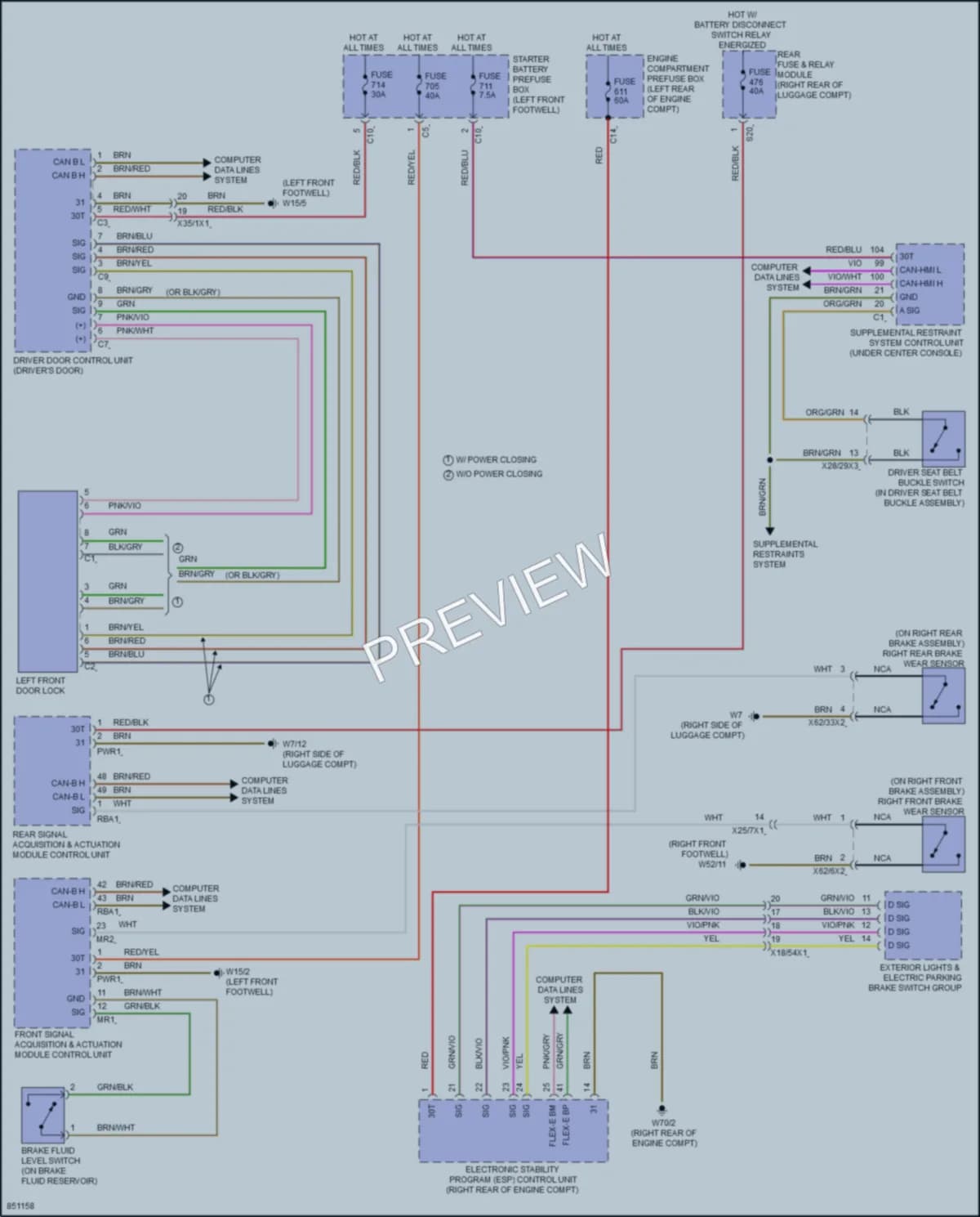 2023 MercedesBenz GLE350 Warning Systems wiring diagram preview