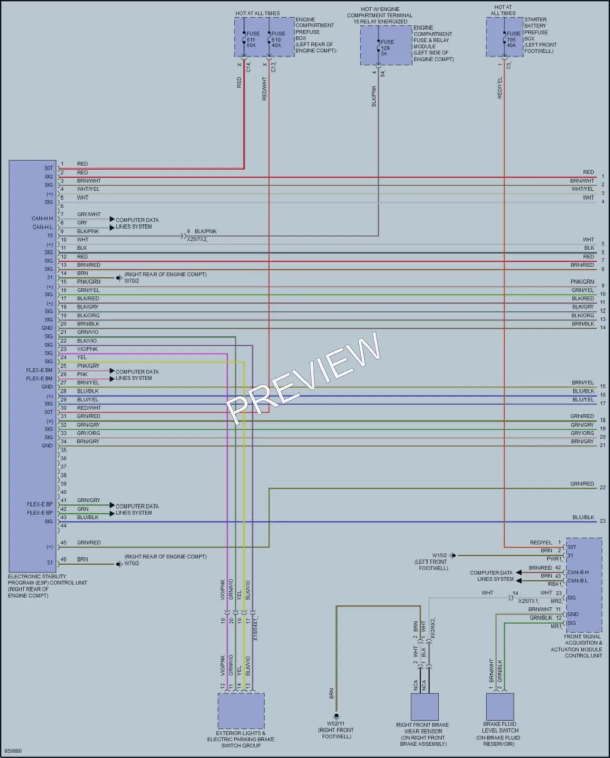2023 MercedesBenz GLE450 Anti Lock Brakes wiring diagram preview