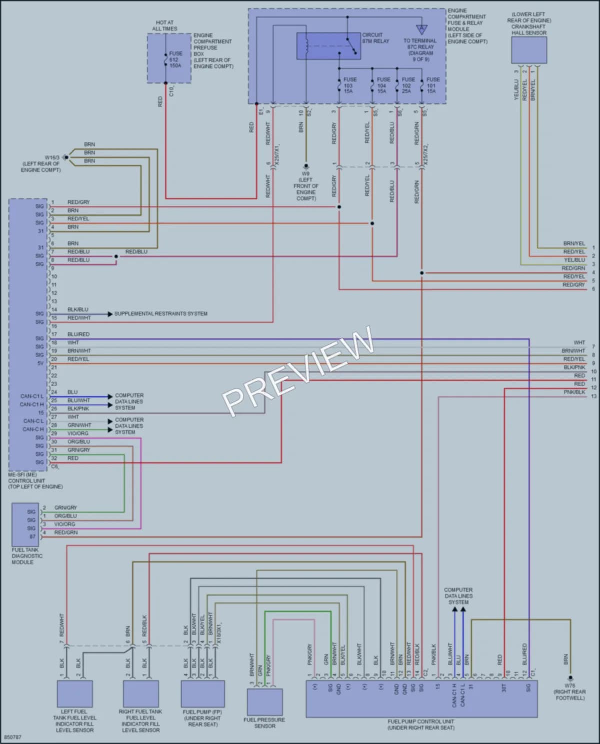 2023 MercedesBenz GLE450 Engine Performance wiring diagram preview