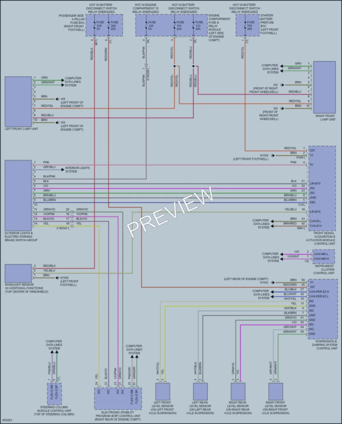 2023 MercedesBenz GLE450 Headlights wiring diagram preview