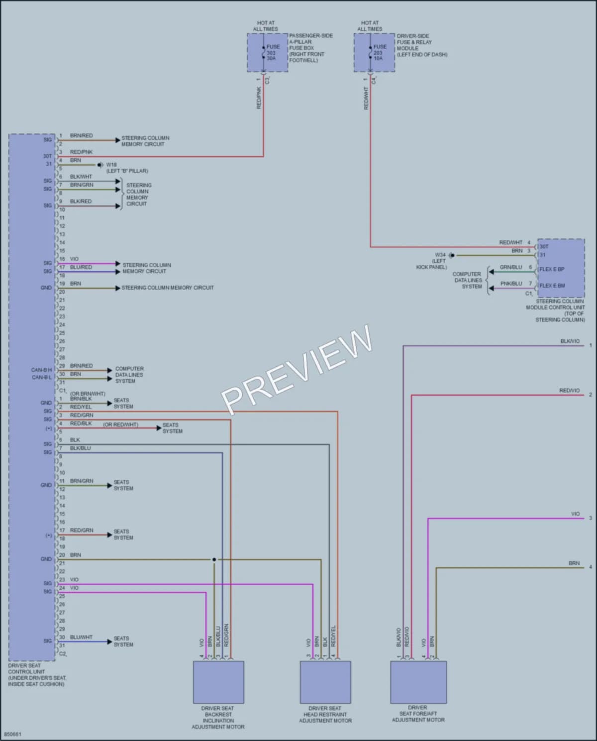 2023 MercedesBenz GLE450 Memory Systems wiring diagram preview