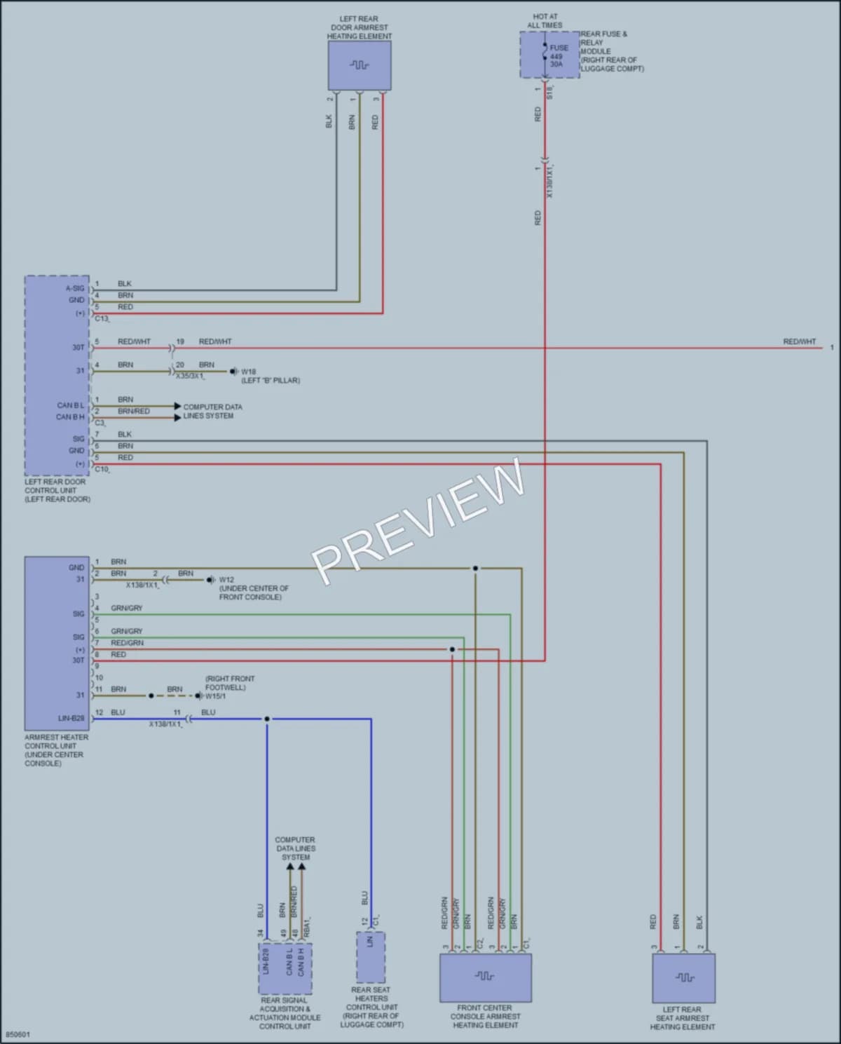 2023 MercedesBenz GLE450 Power Seats wiring diagram preview