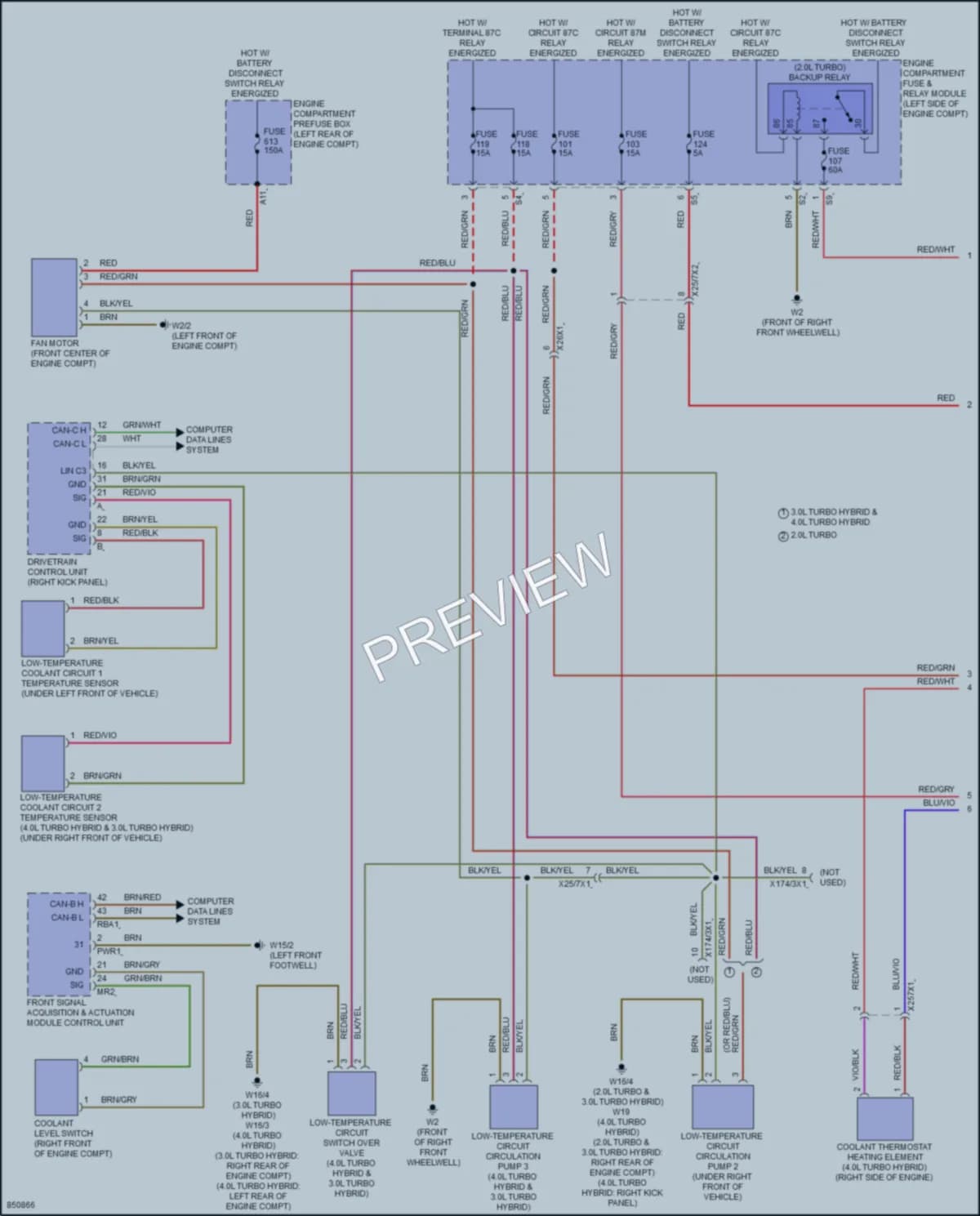 2023 MercedesBenz GLE450Coupe Cooling Fan wiring diagram preview