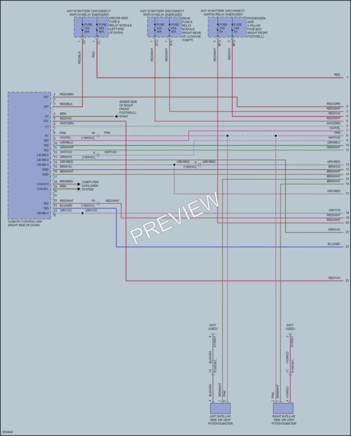 2023 MercedesBenz GLS450 Air Conditioning wiring diagram preview