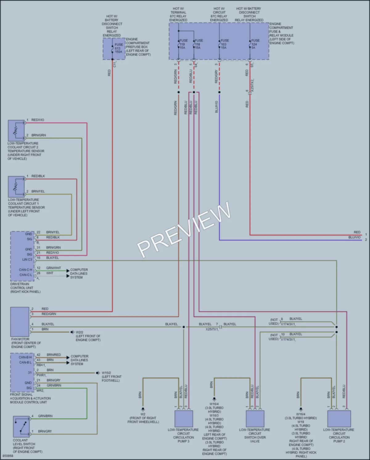 2023 MercedesBenz GLS450 Cooling Fan wiring diagram preview